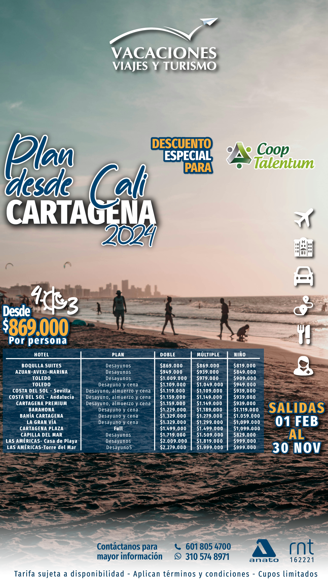 Plan turistico Cartagena